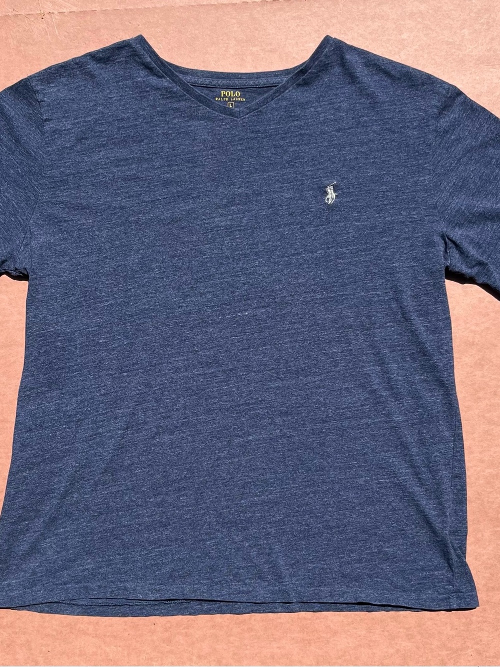 Polo by Ralph Lauren Men's Long-Sleeve V-Neck Tee in Navy Heather - Picture 4 of 6